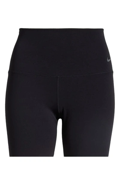 Shop Nike Zenvy High Waist Bike Shorts In Black/ Black
