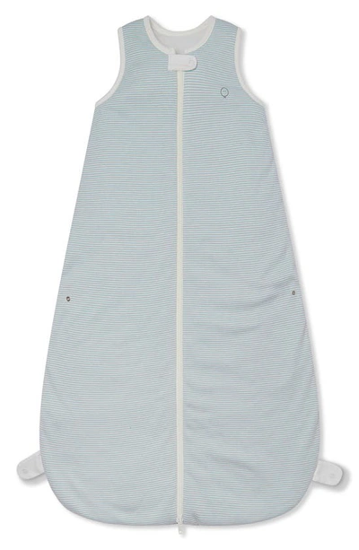 Shop Mori Kids' Zip-up Wearable Blanket In Blue Stripe