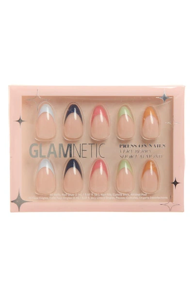 Shop Glamnetic Short Almond Press-on Nails Set In Very Berry