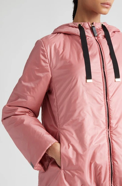 Shop Max Mara Greenh Insulated Hooded Jacket In Coral