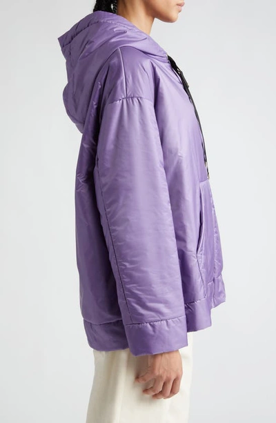 Shop Max Mara Greenbox Reversible Hooded Jacket In Lavender