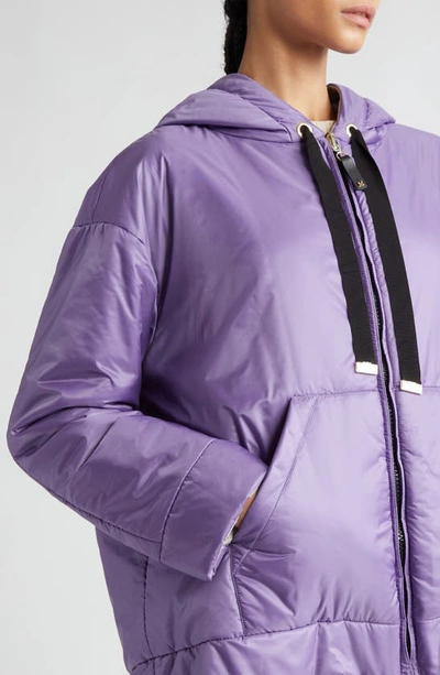 Shop Max Mara Greenbox Reversible Hooded Jacket In Lavender