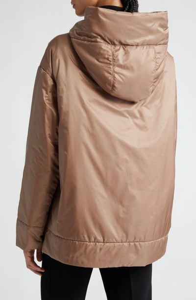Shop Max Mara Dali Insulated Hooded Jacket In Camel