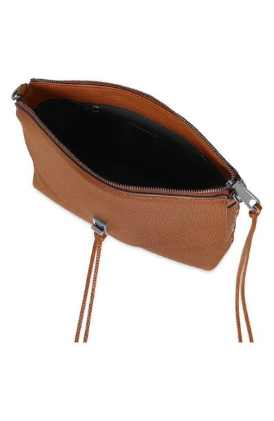 Shop Rebecca Minkoff Darren Leather Shoulder Bag In Rocher