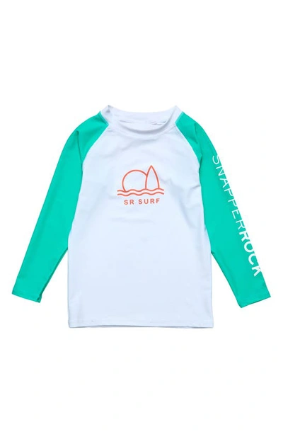 Shop Snapper Rock Kids' Geo Surf Graphic Rashguard In White