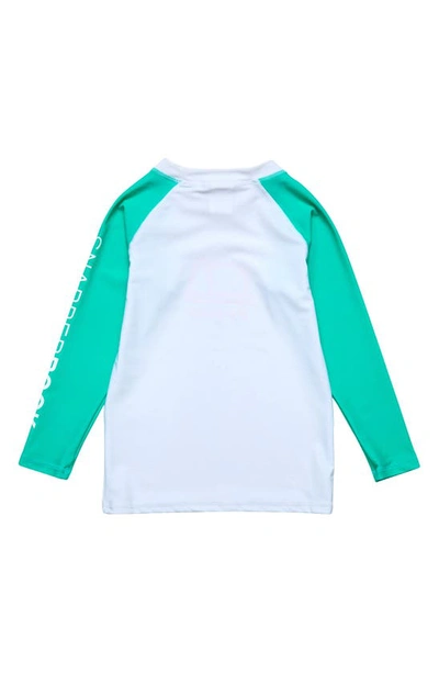 Snapper Rock Kids' Geo Surf Graphic Rashguard In White