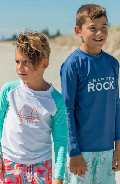 Shop Snapper Rock Kids' Geo Surf Graphic Rashguard In White