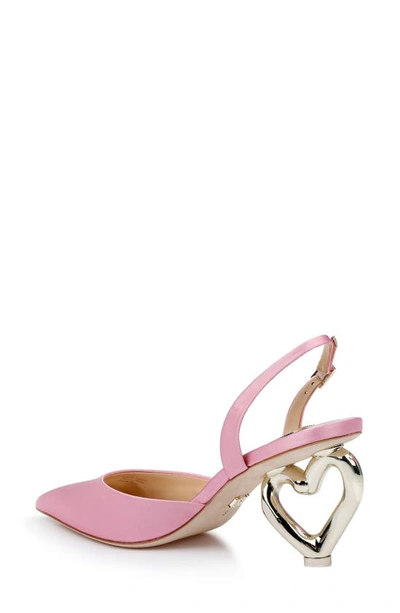 Shop Badgley Mischka Lucille Slingback Pointed Toe Pump In Diamond Pink