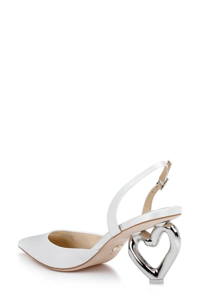 Shop Badgley Mischka Collection Lucille Slingback Pointed Toe Pump In Soft White