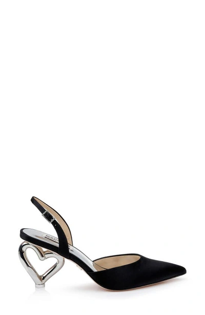 Shop Badgley Mischka Lucille Slingback Pointed Toe Pump In Black