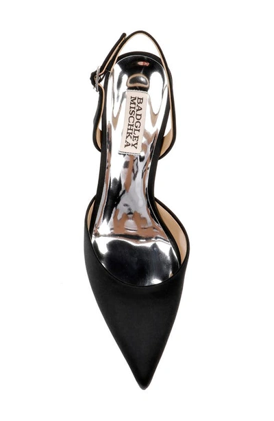 Shop Badgley Mischka Lucille Slingback Pointed Toe Pump In Black