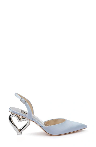 Shop Badgley Mischka Collection Lucille Slingback Pointed Toe Pump In Azure Blue