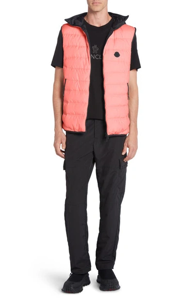 Shop Moncler Nubiera Hooded Down Vest In Desert Rose