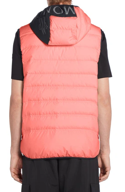 Shop Moncler Nubiera Hooded Down Vest In Desert Rose