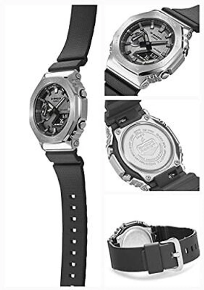 Pre-owned Casio G-shock Gm-2100-1ajf Gray Silver Digital Chrono Men's Watch In Box