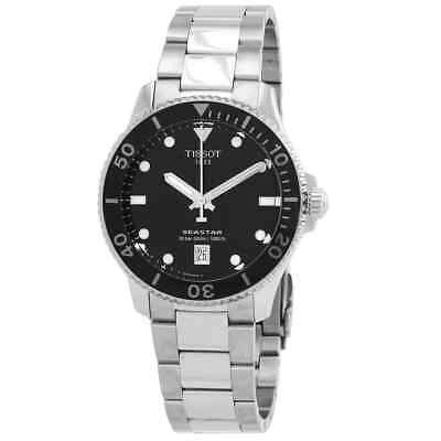 Pre-owned Tissot Seastar Quartz Black Dial Men's Watch T120.410.11.051.00