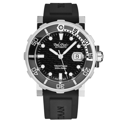 Pre-owned Paul Picot Men's 'yachtman Iii' Black Dial Automatic P1151.sgn.3614cm001