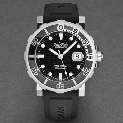 Pre-owned Paul Picot Men's 'yachtman Iii' Black Dial Automatic P1151.sgn.3614cm001