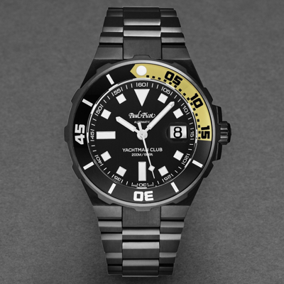 Pre-owned Paul Picot Men's 'yachtman Club' Black Dial Automatic Watch P1251n.nj.4000n.3614