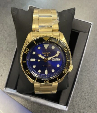 Pre-owned Seiko 5 Prospex Automatic Srpk20 Gold-tone Watch With Tag Made In Japan