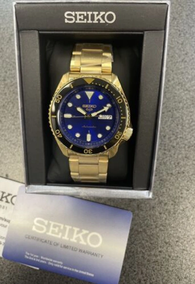 Pre-owned Seiko 5 Prospex Automatic Srpk20 Gold-tone Watch With Tag Made In Japan