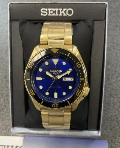 Pre-owned Seiko 5 Prospex Automatic Srpk20 Gold-tone Watch With Tag Made In Japan