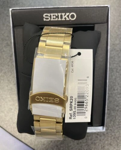 Pre-owned Seiko 5 Prospex Automatic Srpk20 Gold-tone Watch With Tag Made In Japan