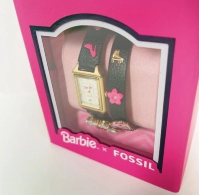 Pre-owned Fossil Women's Barbie Limited Edition Leather Watch