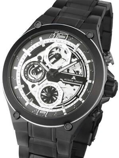 Pre-owned Jacques Lemans 1-2150f Manchester Multifunction Mens Watch