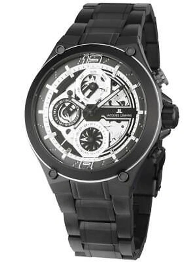 Pre-owned Jacques Lemans 1-2150f Manchester Multifunction Mens Watch