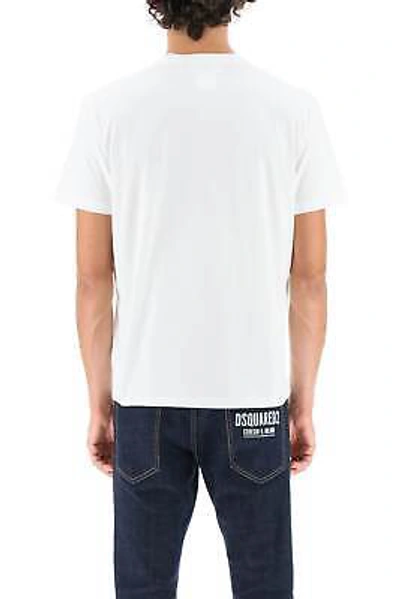 Pre-owned Dsquared2 T-shirt  Men Size L S74gd1034s23009 100w White