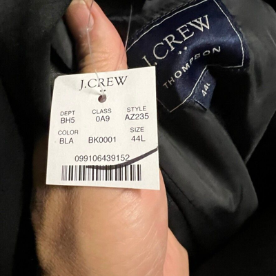 Pre-owned Jcrew J.crew $498 Thompson Peak Lapel Tuxedo Jacket Black Size 44l Az235