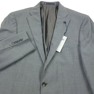 Pre-owned Hart Schaffner Marx $895  Brooklyn Fit Solid Gray Wool Suit Mens Size 42l X 36