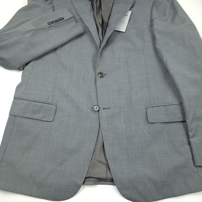 Pre-owned Hart Schaffner Marx $895  Brooklyn Fit Solid Gray Wool Suit Mens Size 42l X 36
