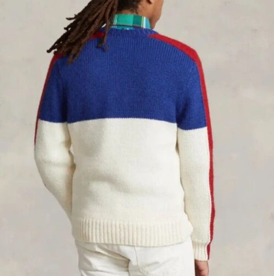 Pre-owned Ralph Lauren Polo  Wool Blend Ski 92 Knit Crewneck Sweater $398 Men's In Multicolor