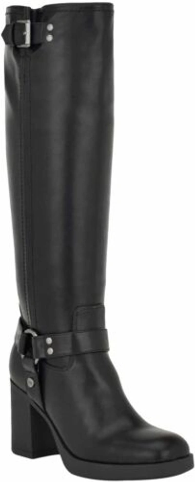 Pre-owned Nine West Women's Caba Knee High Boot In Black 001