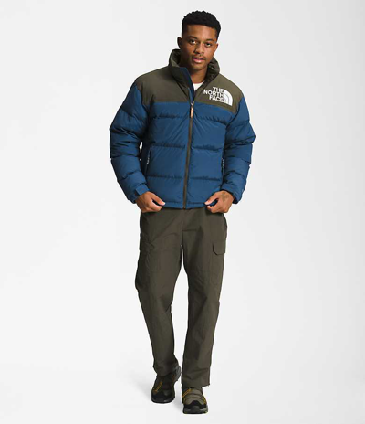 Pre-owned The North Face Men's Blue Green 1992 Low Fi Hi Tek Nuptse 700-down Jacket In Shady Blue/new Taupe Green