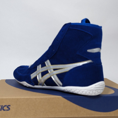 Pre-owned Asics Wrestling Shoes 1083a001 Royal Blue/silver(gold) Ex-eo(twr900) Successor