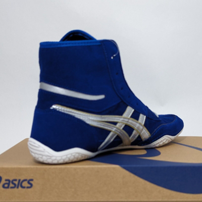 Pre-owned Asics Wrestling Shoes 1083a001 Royal Blue/silver(gold) Ex-eo(twr900) Successor