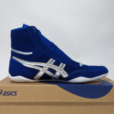 Pre-owned Asics Wrestling Shoes 1083a001 Royal Blue/silver(gold) Ex-eo(twr900) Successor
