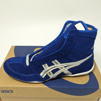 Pre-owned Asics Wrestling Shoes 1083a001 Royal Blue/silver(gold) Ex-eo(twr900) Successor