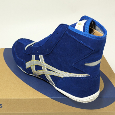 Pre-owned Asics Wrestling Shoes 1083a001 Royal Blue/silver(gold) Ex-eo(twr900) Successor