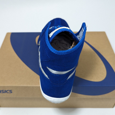 Pre-owned Asics Wrestling Shoes 1083a001 Royal Blue/silver(gold) Ex-eo(twr900) Successor