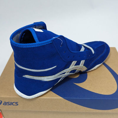 Pre-owned Asics Wrestling Shoes 1083a001 Royal Blue/silver(gold) Ex-eo(twr900) Successor