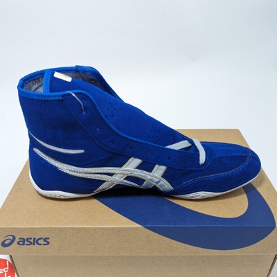 Pre-owned Asics Wrestling Shoes 1083a001 Royal Blue/silver(gold) Ex-eo(twr900) Successor