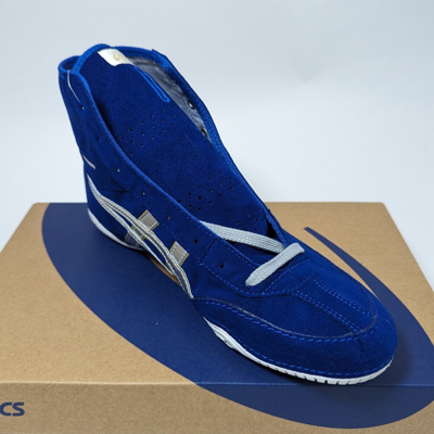 Pre-owned Asics Wrestling Shoes 1083a001 Royal Blue/silver(gold) Ex-eo(twr900) Successor