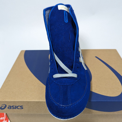 Pre-owned Asics Wrestling Shoes 1083a001 Royal Blue/silver(gold) Ex-eo(twr900) Successor