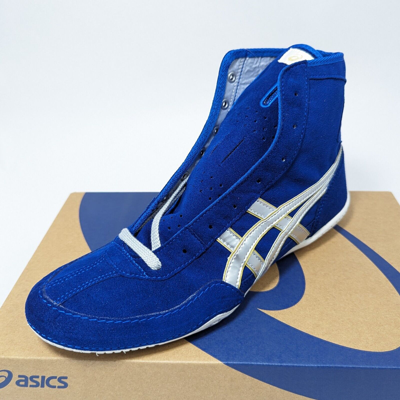 Pre-owned Asics Wrestling Shoes 1083a001 Royal Blue/silver(gold) Ex-eo(twr900) Successor