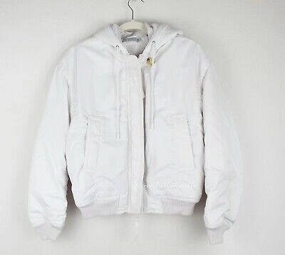 Pre-owned Vince Soft Faux Shearling Lined Zip Bomber Jacket, Lucite, Large, Msrp $525