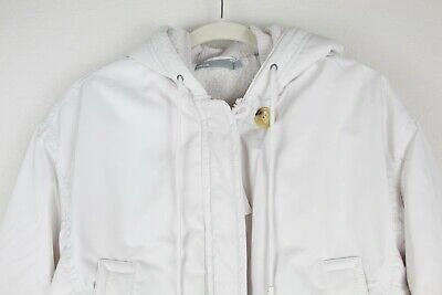 Pre-owned Vince Soft Faux Shearling Lined Zip Bomber Jacket, Lucite, Large, Msrp $525